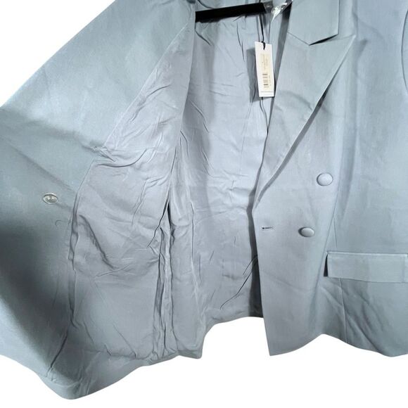 WeWoreWhat Blue Oversized Blazer with Notched Lapels Size Large NWT MSRP $168 - Picture 10 of 16